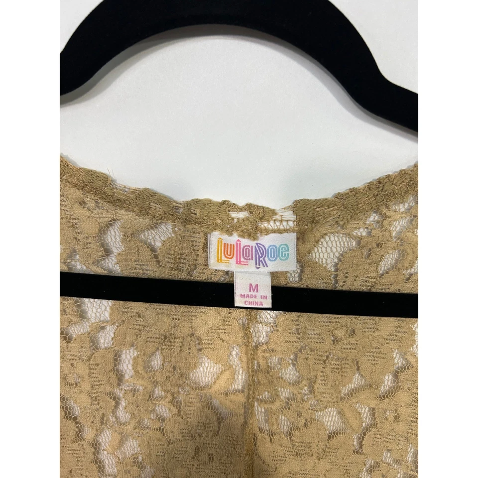 Темно-коричневый кружевной кардиган жилет M богемное наслоение длинный чистый открытый жилет - Изображение 2 из 4