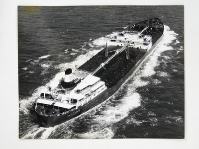Esso London Öltanker Schiff Luftaufnahme Skyfotos Lympne 1964 Vintage Foto