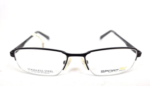 ADOLFO EYEWEAR ALLSTAR BLACK GUNMETAL 48/16/135 FLEX HINGE EYEGLASSES FRAME &E32