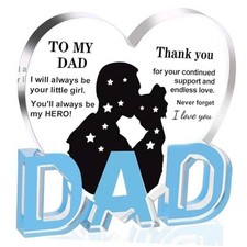 Dad Gifts, Gifts for Dad - Acrylic Heart Plaque Dad Gift for Dad - Be my hero