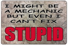 Rogue River Tactical Funny Mechanic Metal Tin Sign Wall Decor Man Cave Bar Re...