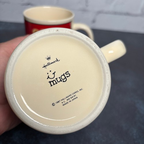 Juego de 2 tazas navideñas de oso de peluche lindas "tazas" con sello vintage de 1980 - Imagen 6 de 6