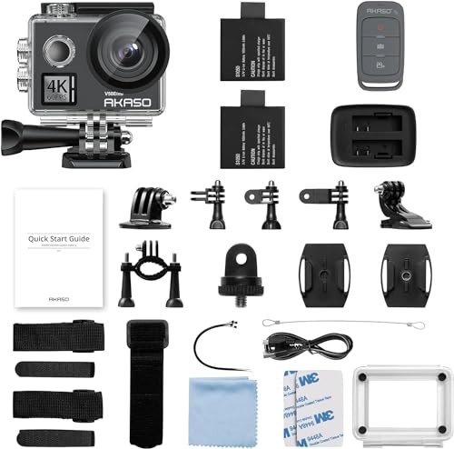 AKASO Action Camera V50Elite 4k 60fps Touchscreen, 64GB microSD Memory Car [NEW]