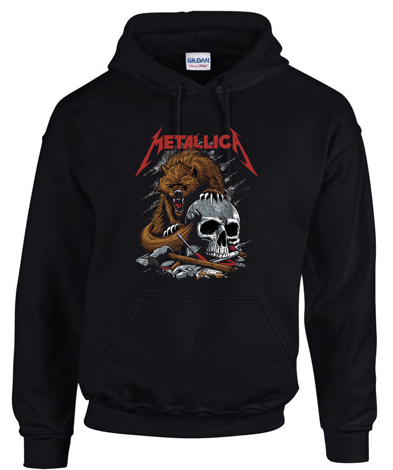 Sudadera con capucha negra Metallica Rock Music Logo -31230
