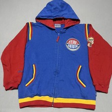 Harlem Globetrotters Hoodie Sweatshirt Boys Medium Blue Basketball Platinum FUBU