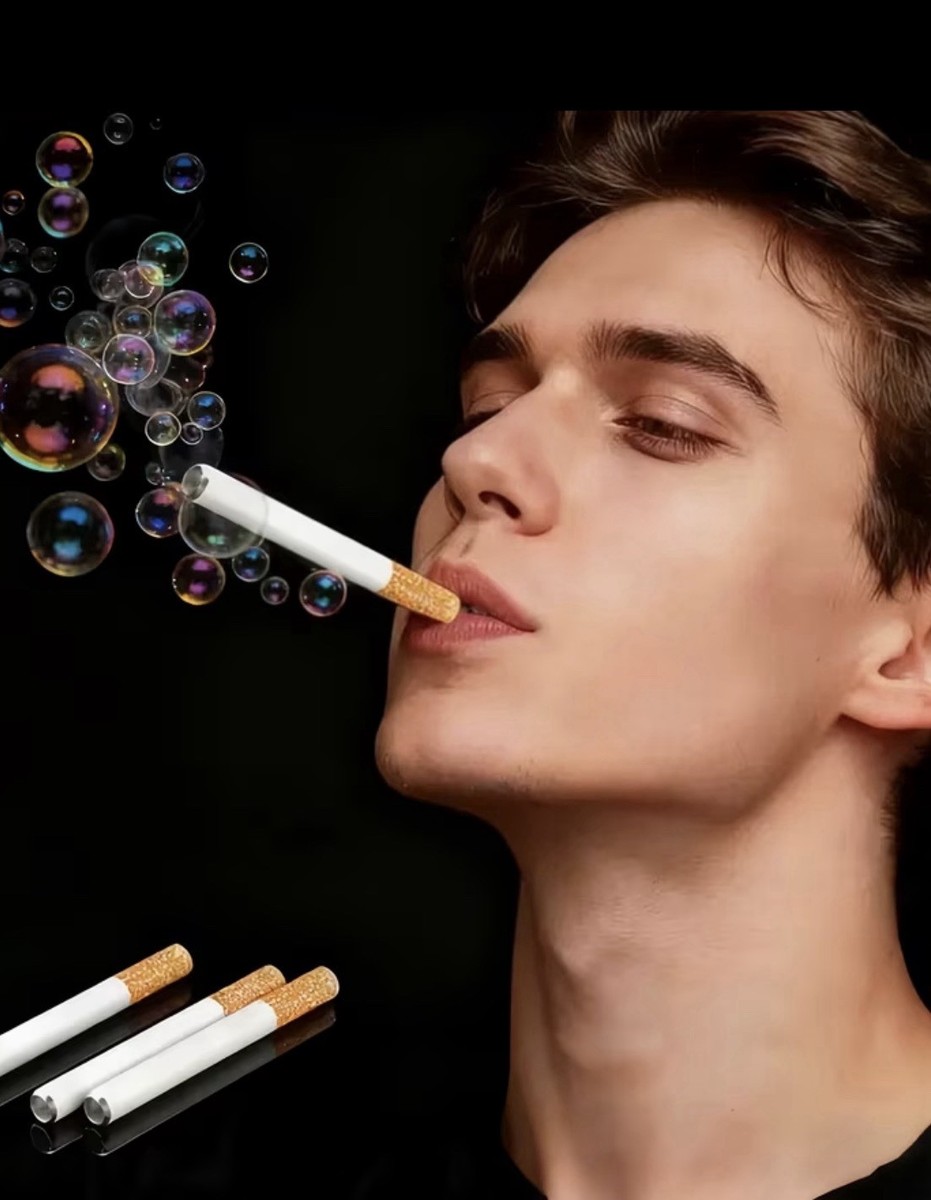 bubble cigarette New 2 Novelty Fake Cigarette Bubble Blower Non Smoker Break time Funny  Effective