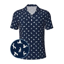 Sexes Golf Shirts for Men, Funny Golf Polo Moisture Wicking Dry Fit Short Sleeve