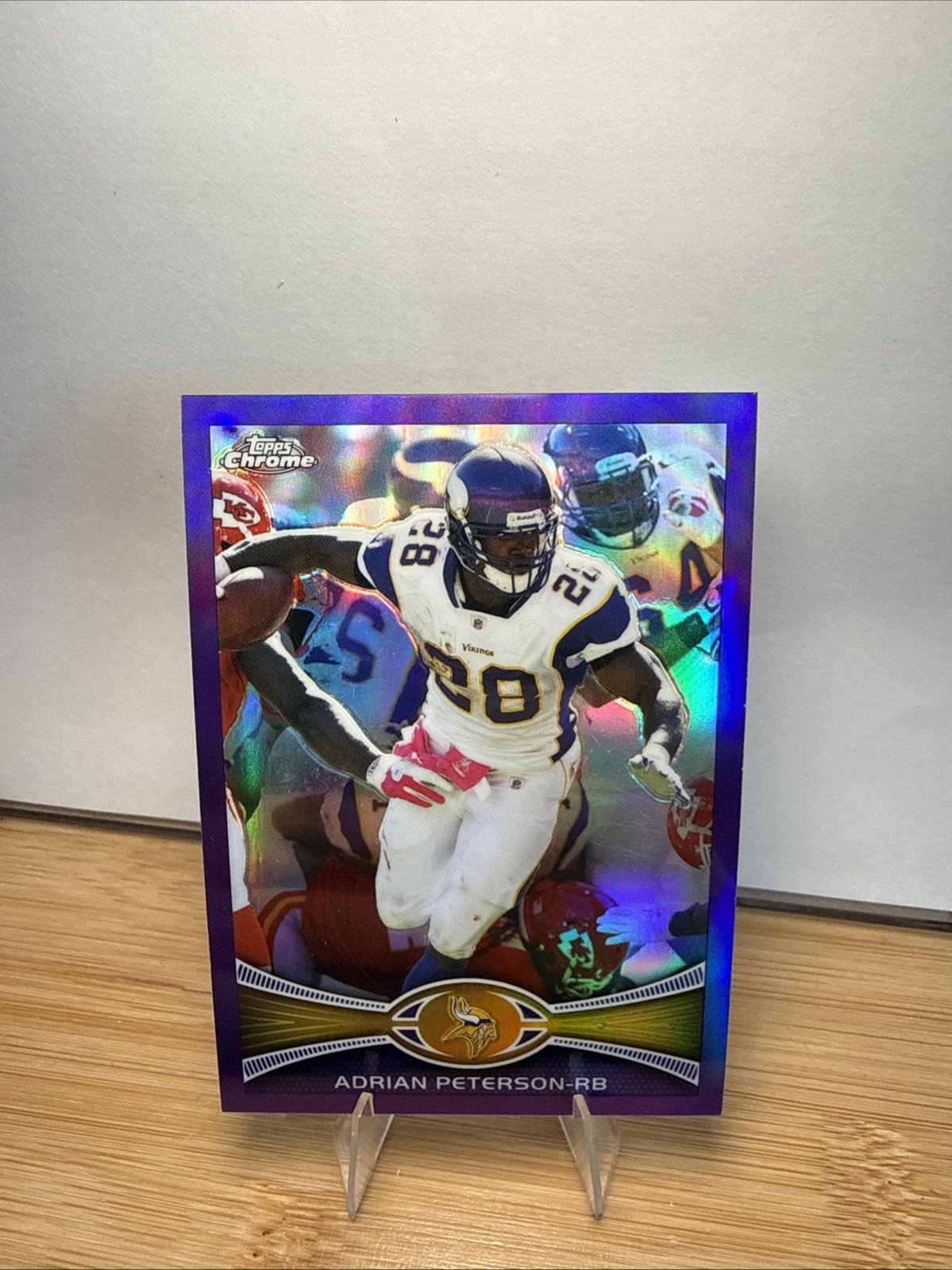 2012 Topps Chrome Adrian Peterson Purple Refractor /499 Color Match