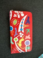 Pylones Brieftasche Orange Bunt Voyage Wallet Portemonnaie Katze Vogel Weihnacht