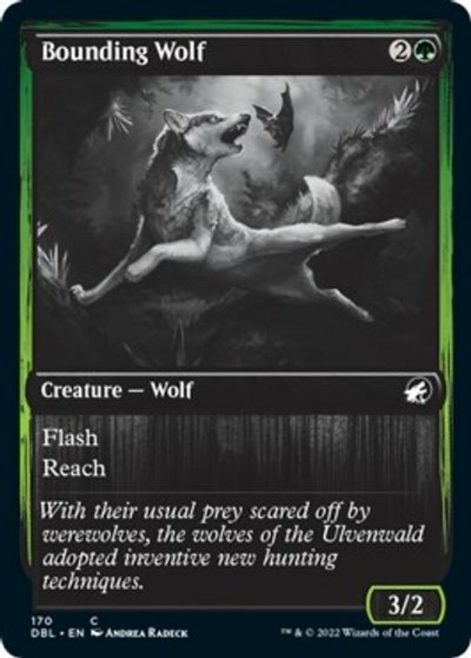 Bounding Wolf - Foil x1 - Innistrad: Double Feature - Light Play, English - Inni