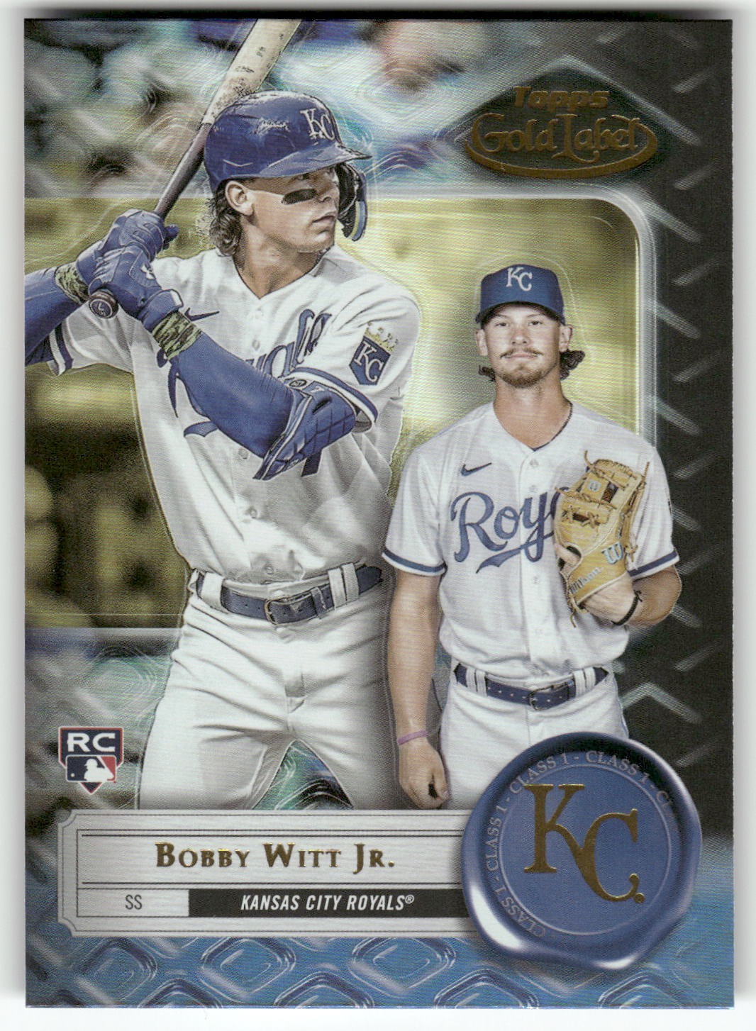 2022 Topps Gold Label #49 Bobby Witt Jr. Class 3 Black Rookie RC