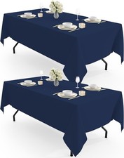 Rectangle Table Cloth 60" x 102" Durable Polyester Tablecloth Offers Reusable