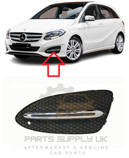 NEW FOR MERCEDES B-CLASS W246 2014-2019 FRONT BUMPER GRILLE LEFT N/S WITH CHROME