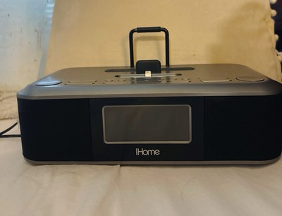 iHome iDL100 Lightning Dock Triple Charging FM Clock Radio with USB Charge/Play