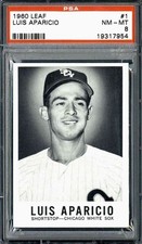 1960 Leaf #1 Luis Aparicio - PSA 8
