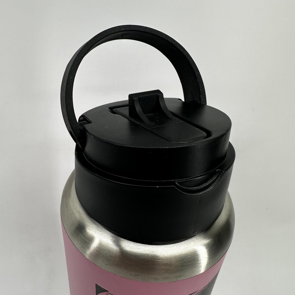 Nike Water Bottle 24oz Stainless Steel Pink Screw Lid Straw Handle