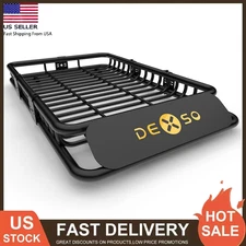 46"/51"/64" Crossbar SUV Top Cargo Luggage Carrier Roof Rack Basket Universal