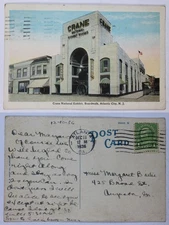 1936 Crane National Exhibit Atlantic City NJ Boardwalk Postcard