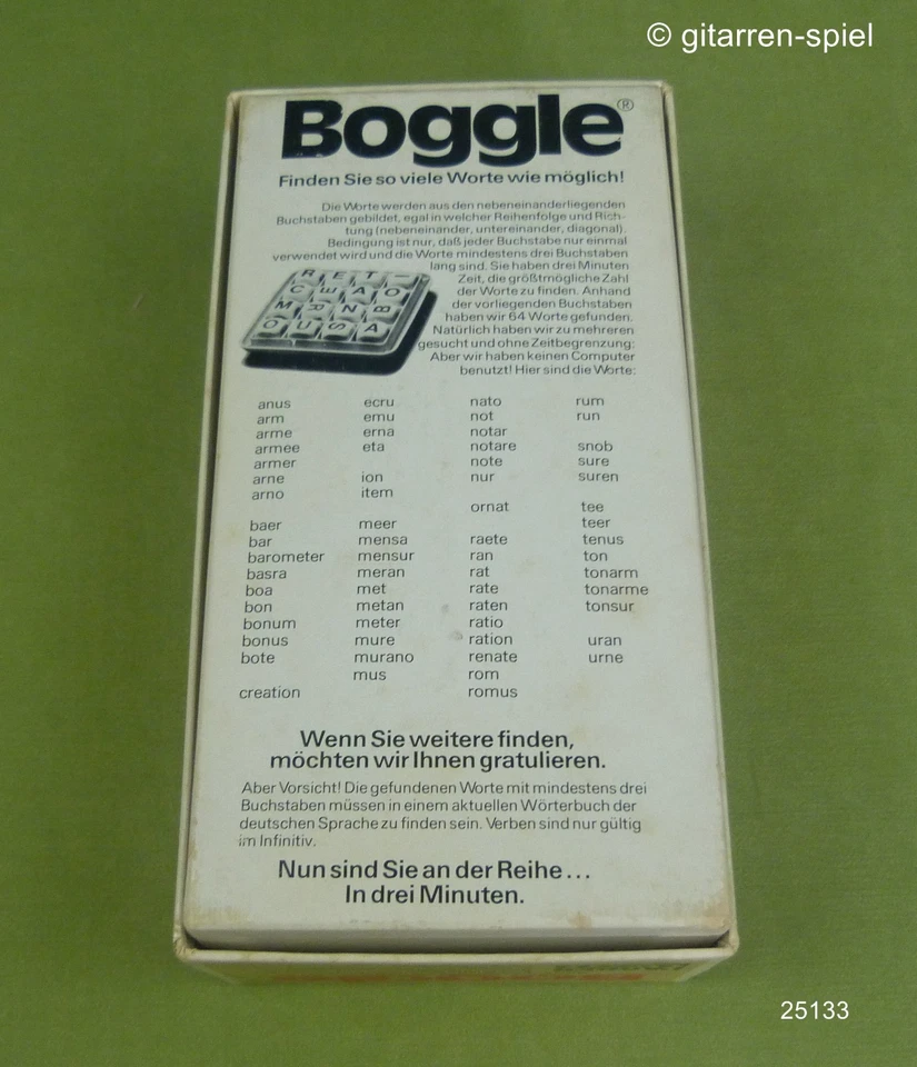 Boggle - Komplett Top! Spaß und Spannung von A - Z - Parker ©1978 ab 8 Jahren - Bild 4 von 4