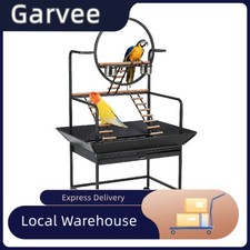 66'' H Pet Products Bird Playstand Black Birdcage Stand Activity Play Center,