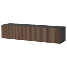 IKEA BESTÅ TV Bench With Doorblack Storage PBrown Stained Oak Veneer