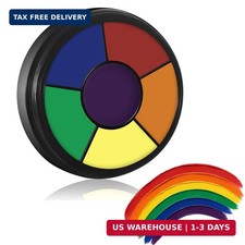 BOBISUKA Rainbow Face Body Paint - 6 Colors Cream Washable Face Paint for LGBT