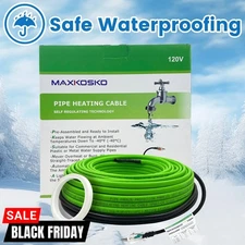 MAXKOSKO Black Friday Discounts Pipe Heat Cable for Water Pipe Freeze Protection