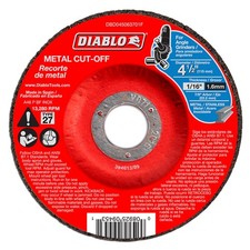 Diablo DBD045063710F 4-1/2in Metal Cut-Off Disc Type 27 10 Pack 7/8in Arbor