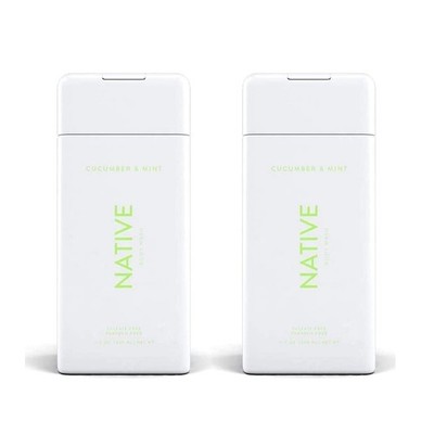 Native, Cucumber and Mint Body Wash 11.5 oz Bottles x2