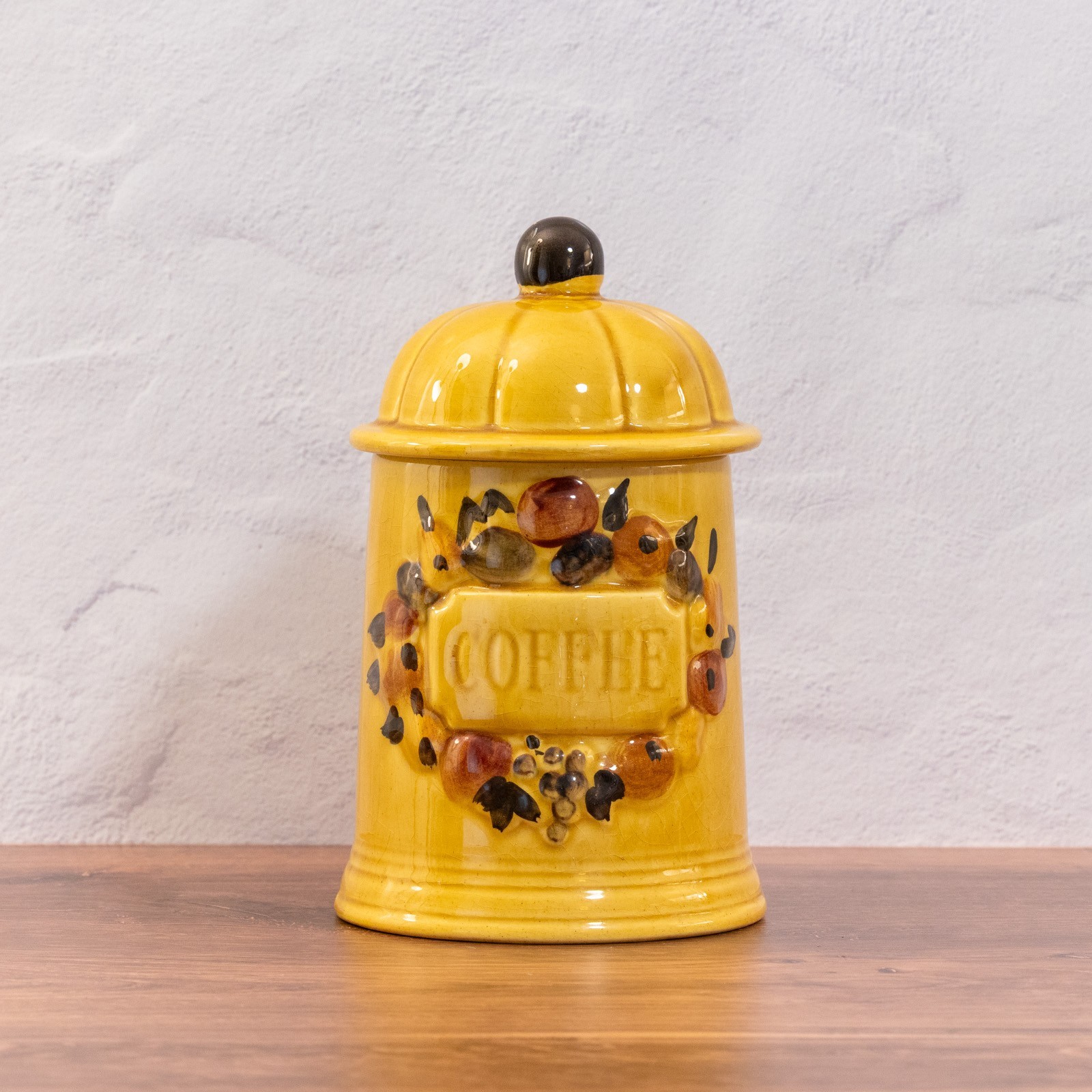 4-Vintage 1967 Los Angeles Pottery California USA Autumn Harvest Canister Set