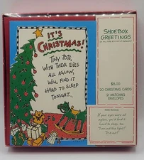 HALLMARK Christmas Cards Set Shoebox Greeting Holiday Cards BOXED SET OF 20