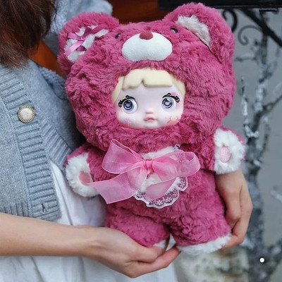 Nommi 400% Plushie Fuchsia Berry Teddy Doll, Good Night Bear Series - Weave