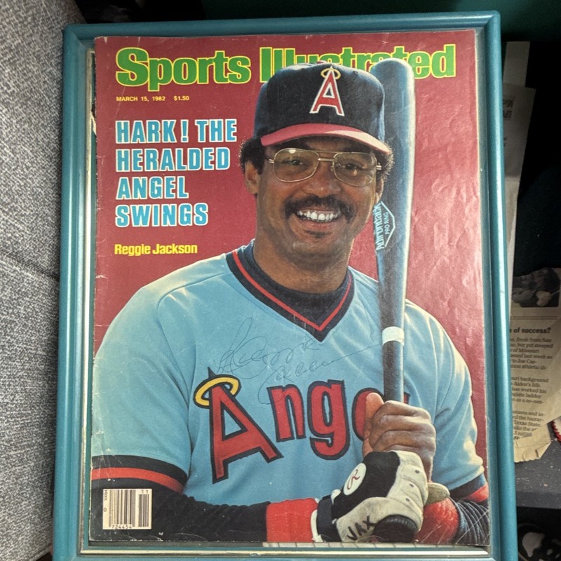 Sports Illustrated March 1982 Reggie Jackson Angels Signed Cover