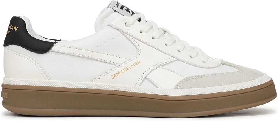 Sam Edelman Women's Althea Lace-Up Sneaker Optic White/Black 8.5M - Image 2 of 4