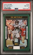 2023 PANINI SCORE END ZONE #181 DK METCALF 5/6 PSA 8