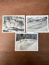 Lot of 3 German WW2 Skiing Mountain Winter Photos, Documentary Landscape