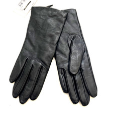  99 NORDSTROM Black Leather Gloves Cashmere Lined Touch Screen Compatible 6.5