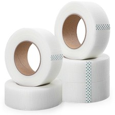 2" Wide x 150ft Roll Mesh Self-Adhesive Fiberglass Drywall Joint/Repair Tape 5pk