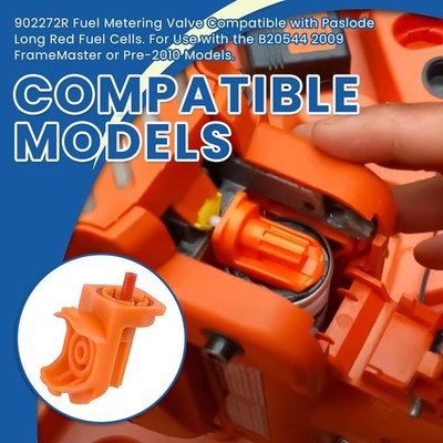 1Pcs 902272R Metering Valve For Paslode 900420 Nail Gun and Orange