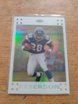 2007 Topps Chrome Adrian Peterson #TC181 White Refractor /869 (RC) Near Mint +