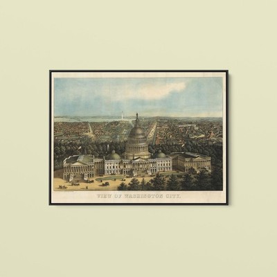 Vintage Places - Washington, DC - Art Print on Paper or Canvas