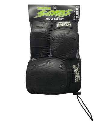 Smith Scabs Pad Set-3 pack (Knee Pads, Elbow Pads and Wrist Guards) Adult Size/S