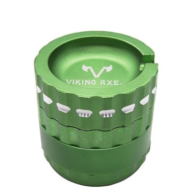 2.5'' Viking Axe Herb Grinder with Ashtray Lid 4-Piece Aluminum Alloy Crusher