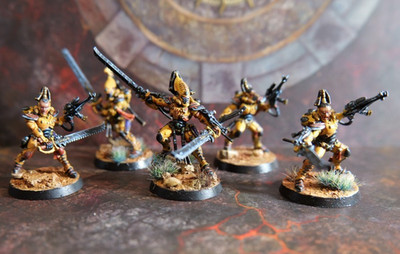 Warhammmer 40k Aeldari Striking Scropions (Aspect Warriors) - Painted +