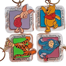 Vintage Winnie the Pooh Tigger Eeyore Piglet Set of 4 Keychains