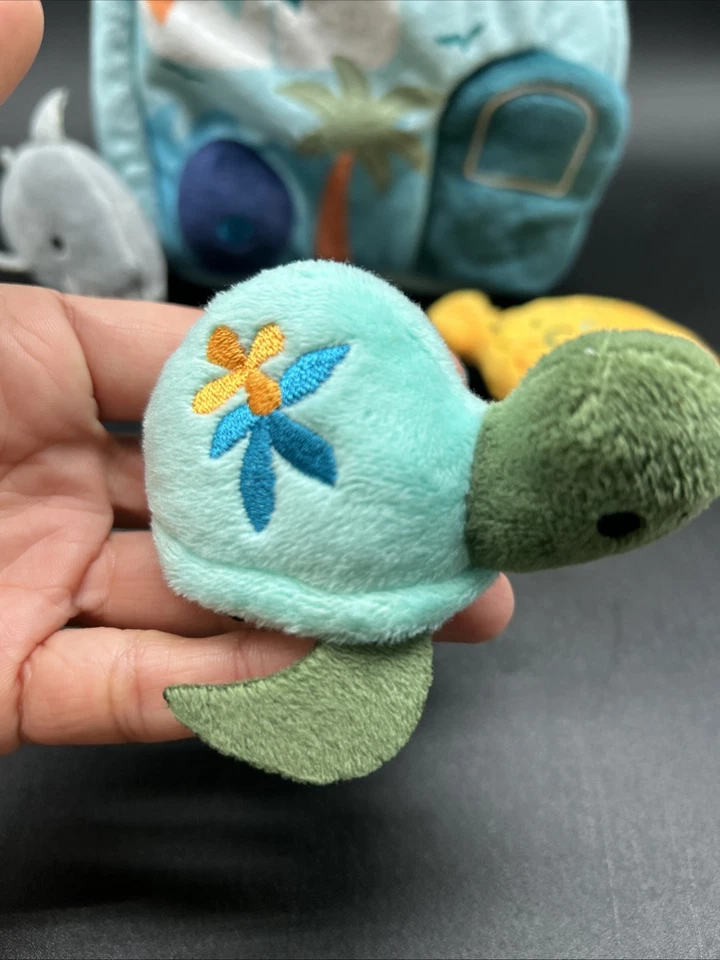 Juego de actividades sensoriales para cámper de playa de peluche Carters vida marina animales juguete para bebés Foto 4 de 4