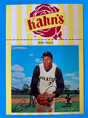 1966 kahn's wieners baseball Bob Veale Pittsburgh Pirates NM/MT
