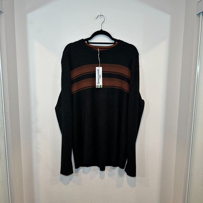 BRAND NEW Smartwool Men's Charcoal Heather Stripe Crew Sweater Size Extra Large