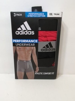 Mens Adidas Performance Stretch Cotton Athletic Comfort Fit 3-Pack Underwear XXL