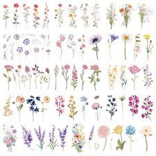 79 PCS Flower Temporary Tattoos Adult, Floral Tattoos Temporary Realistic, Small
